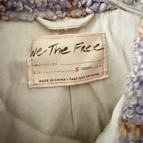 Free People Faded Dreams Cozy Trucker Sherpa Jacket Size Small - Picture 6 of 7